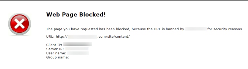 Website blocked